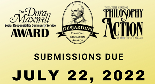 Dora Maxwell Award, Desjardins Award, Philanthropy In Action Award: Submissions Due July 22, 2022